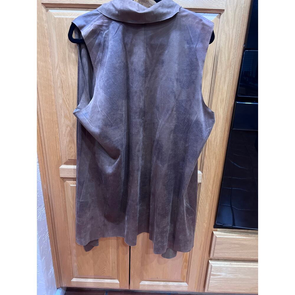 Westbound Women's Brown Sleeveless Vest 1X - Picture 2 of 5